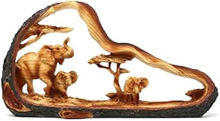 Eye catching Free Standing Graceful Elephant with Family Decorative Ornament | Elephant Ornaments | Home Accessory Gift | Living Room | Wildlife Animal