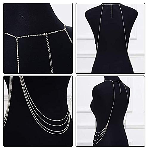 2 Stück Body Chain Pearl, Quasten Körperkette, Body Chain Gold, Pearl Body Chain, Verwendet für Damen Tops Oder Als… – Bild 4