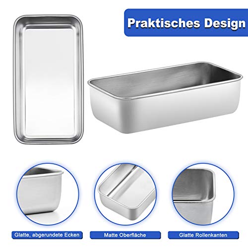 Homikit - Set di 2 stampi per pane, in acciaio