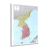 HISTORIX Vintage 1986 Korean Peninsula Map - 18x24 Inch Vintage Map of Korean Peninsula Wall Art - Old Korea Map Poster - History Map of Korea Poster