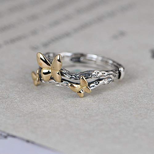 Bague ajustable femme en argent sterling comme cadeau d'anniversaire ou alliance de mariage