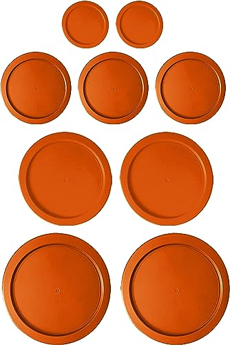 Replacement Lids for Pyrex Glass Foood Storage Containers Containers Round (2) 1-Cup (3) 2-Cup (2) 4-Cup (2) 7-Cup (Orange)