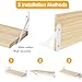 YGEOMER Floating Shelves for Wall, Different Sizes Natural Wood Wall Shelves for Living Room, Bathroom, Bedroom, Kitchen, Home Decor (Set of 4)