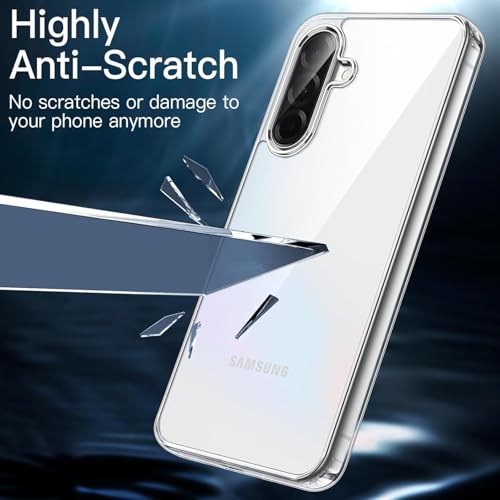Image of REALCASE Silicone Samsung A36 5G Back Cover Case, Scratch Resistant Protective Crystal Clear Transparent Shock Proof Bumper Back Cover Case for Samsung Galaxy A36 5G