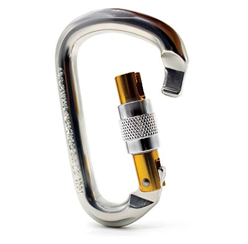 Mosquetão alumínio HMS polido USClimb 24KN Keylock CE UIAA rosca