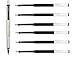 Zebra F-701 Stainless Steel Ballpoint Retractable Pen & Ballpoint F-Refills, Black Ink, 1 Pen & 6 Refills