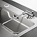 Kitchen Faucets, Single Cold Drinking Water Faucet Folding Brass Kitchen Faucet, Tool Sink Faucet, Chrome-Gray (Pig)