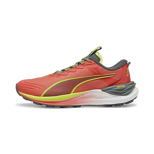 PUMA Damen Electrify Nitro 3 TR WNS Road Running Shoe, Active Red-Mineral Gray-Lime Pow, 42 EU