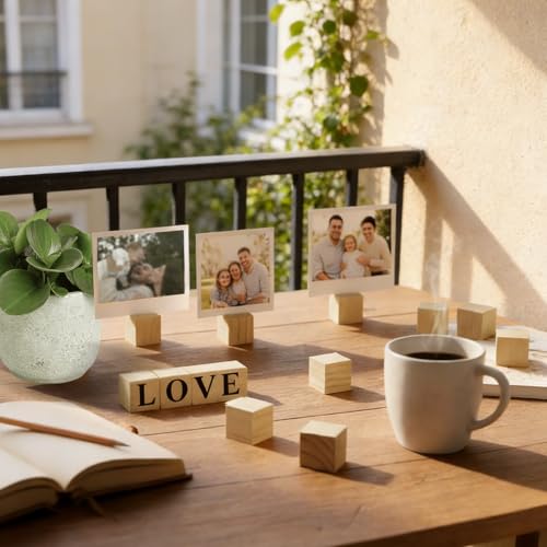 6 Pack Wooden Cubes Wood Block Unfinished Square Blocks 2 Inch