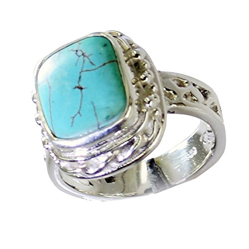 Bague turquoise carrée pour sublimer votre style quotidien en argent sterling