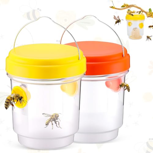 lankai 2 Piezas Trap de Abeja Afuera, Trampas de Avispas para el Exterior, Trampa de Insectos Adecuada como una Trampa Viva, Defensa de Avispas, Trampas para el Horno, Trampa de Trampa Viva