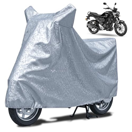 Image of FABTEC Waterproof Bike Body Cover Compatible with Yamaha Fz X, A2 (Silver)