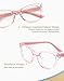 TIJN Retro Women Cat Eye Glasses Translucent Cateye Eyeglasses Frames Clear Lens