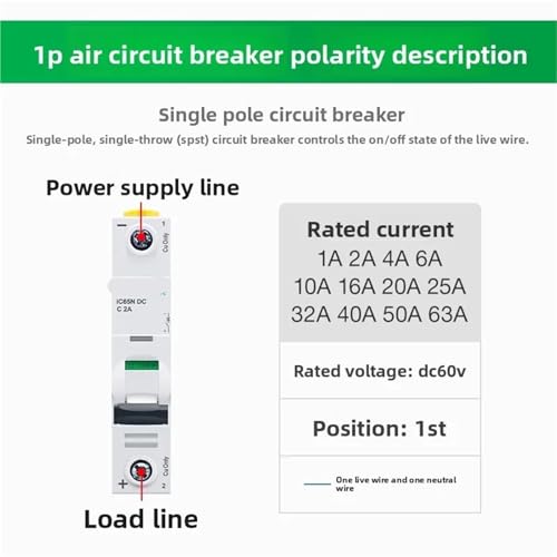 Disjoncteur électrique CC 60V 32A éviter courts-circuits batteries - 2