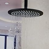 Hiendure® Ceiling Mount Stainless Steel 10 Inches Square Rainfall Showerhead,brushed Bronze