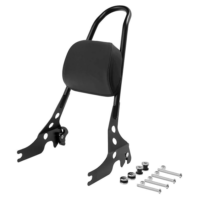 Dossier Passager Arrière Moto Amovible avec Coussin Noir pour Sportster 883 et XL1200
