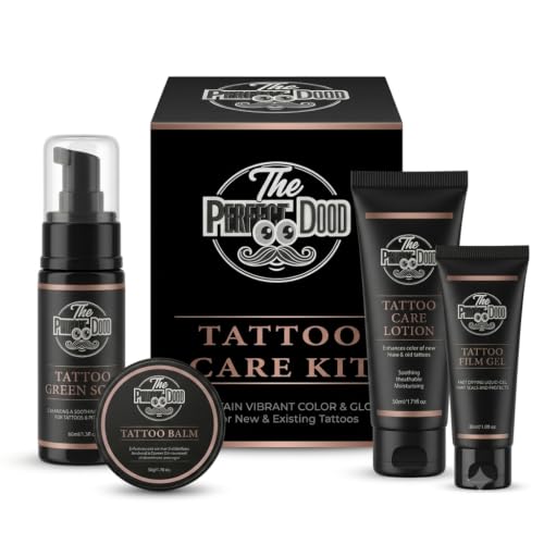 New Tattoo Aftercare Kit - Complete Tattoo Healing Kit Aftercare Supplies: Tattoo Balm, Butter, Cream & Lotion Aftercare, Tattoo Cleaner - Best After Care Tattoo Care Products Kits for Healing
