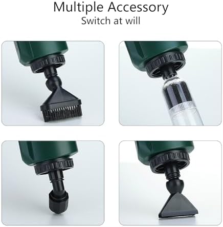 Efficient Aquarium Gravel Cleaner with Algae Scraper & Hose Controller, 36W Water Maintenance Tool for Fish Tank Gravel & Sand Cleaning