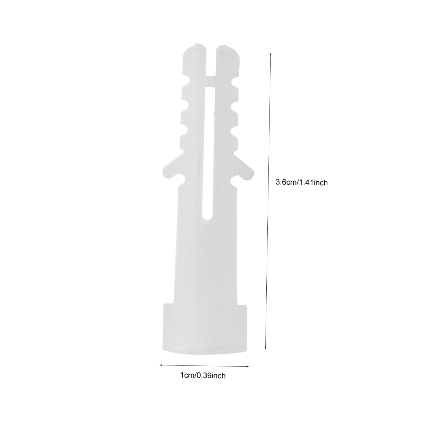 MUCKLILY Elasticity and High Tension Wall Expansion Wall Plug 200pcs Drywall Plugs Strong Anchoring Force White 8x40mm