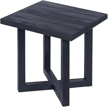 Ella Square Side Table, Black (Black)