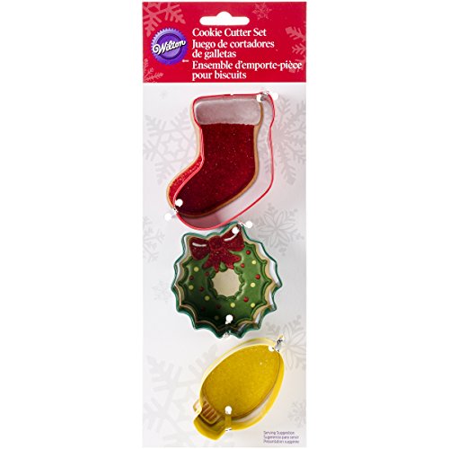 Wilton 3-Piece Christmas Mantel Metal Cookie Cutter Set