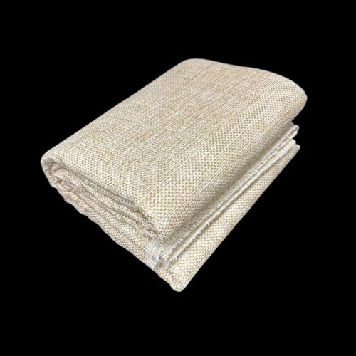 Upholstery Fabric for Chair Sofa Couch Repair, Faux Linen Needlework Fabric 2 Yards x 57 Inch