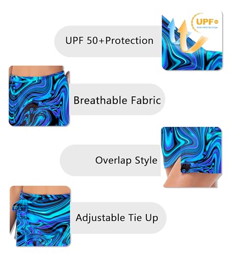 Image of AOBUTE Womens Upf 50+ Beach Sarong Swim Skirt Wrap Cover Up XS-2XL