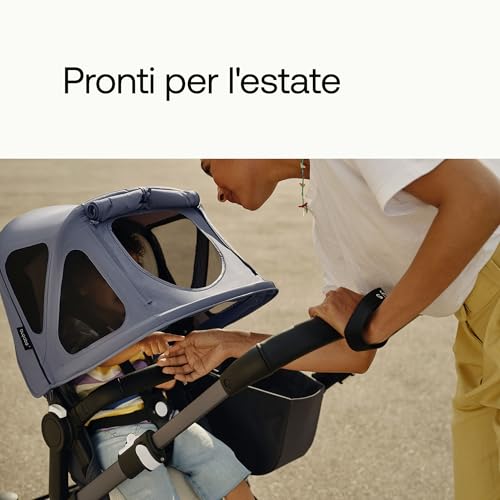 Bugaboo Donkey Cappottina Breezy, Estensibile Per Una Maggiore Copertura E Una Protezione Solare Ottimale, Resistente All'acqua, Compatibile Con Tutti I Passeggini Donkey, Morning Pink - 7