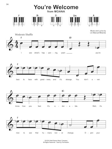 Disney Hits - Super Easy Songbook: 47 Simple Arrangements for Piano with Lyrics