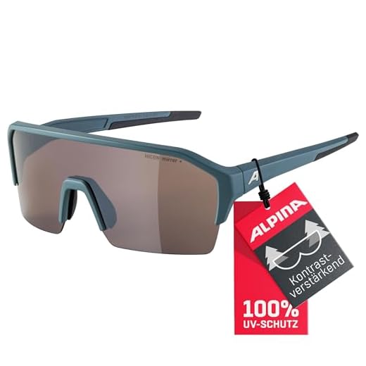 ALPINA Unisex - Erwachsene, RAM HR Q-LITE Sportbrille, dirt-blue matt, One Size