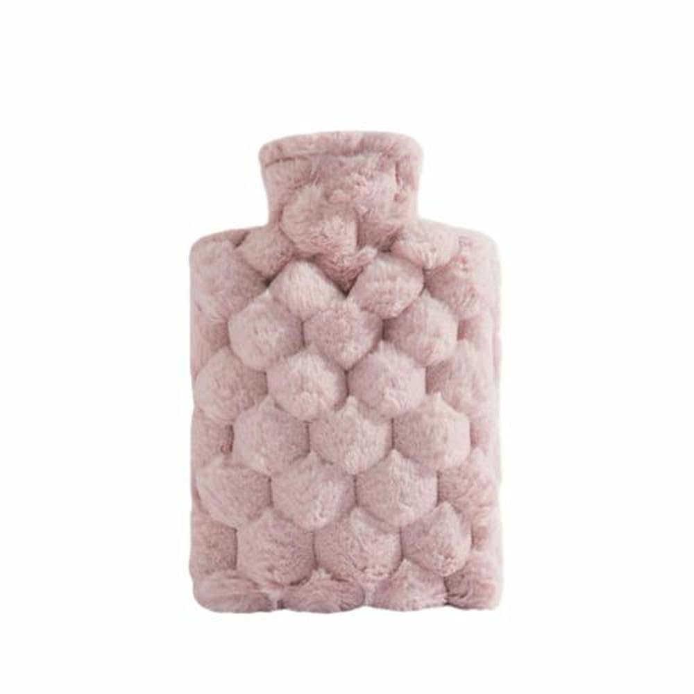 1000 ml / 500 ml damska butelka na gorącą wodę do wielokrotnego napełniania ze zdejmowaną pokrywą do rozgrzewania całego ciała, różowa, 1000 ml
