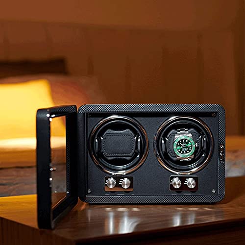Caja expositora de relojes mecánicos automáticos con función winder y almacenamiento de joyas 5