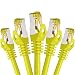 Produktbild BIGtec LAN Kabel 5 Stück 10m Netzwerkkabel CAT7 Ethernet Internet Patchkabel CAT.7 gelb Gigabit doppelt geschirmt Netzwerke Router Switch 2 x Stecker RJ45 kompatibel zu CAT.5 CAT.6 CAT.6a CAT.8