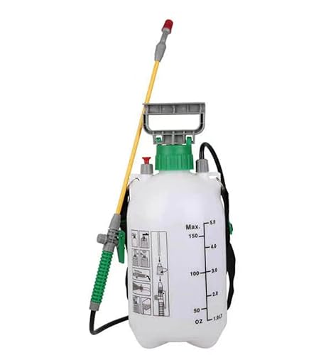 Sprayers 5 Litre Pump Action Pressure Sprayer with Pressure Release Valve, Home Garden Knapsack Sprayer Ideal for Pesticides, Insecticides, Funicides Green