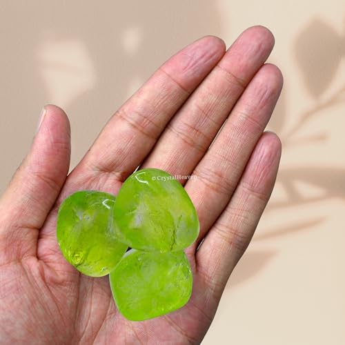 Image of Crystal Heaven Certified Apple Aura Quartz Healing Tumbled Stone,Natural Polished For Diy Crafts,Manifestation,Meditation,Pooja Feng Shui And Reiki Healing(30 Grams)