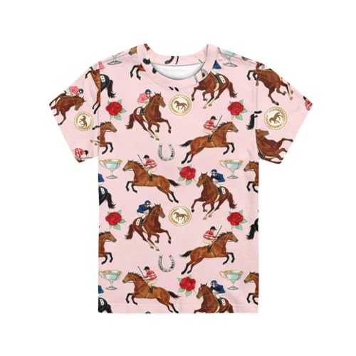 Image of Kids Graphic T-Shirt Boys Girls Novelty Tees Top Short Sleeve Shirts Summer Blouses 3-16