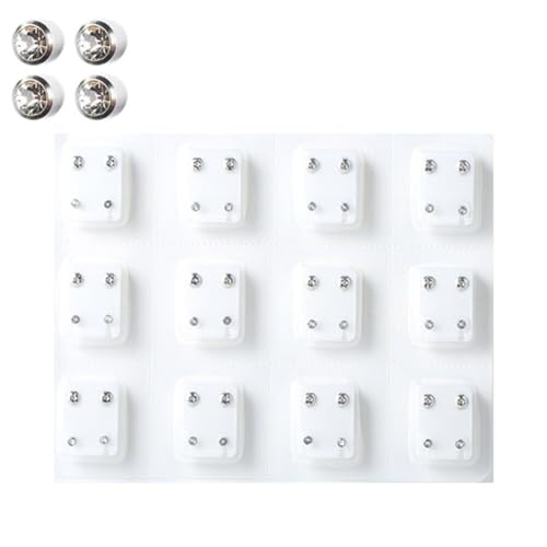 1 Box Trafitto Orecchini Bianchi Colori Ear Studs Per Piercing Tatuaggi Gun Per L'orecchino Di Sostituzione Donne - 6