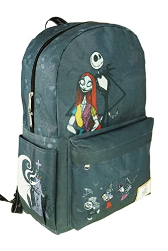KBNL Classic Disney Nightmare Before Christmas Backpack with Laptop Compartment for School, Travel, and Work, Multicolor, Large2