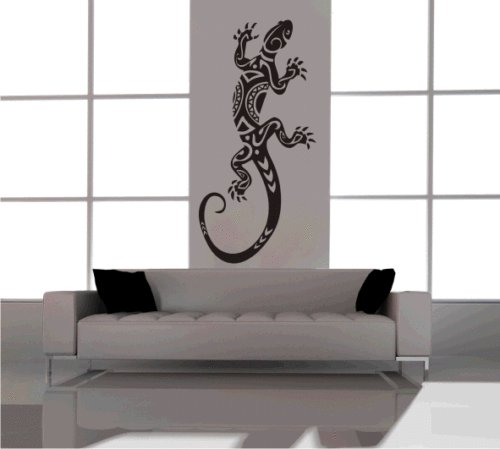 Gecko Maorí Pegatinas Pared De Pared Adhesivo en 27 Colores y Tamaños Diferentes, Kupfermetallic, ca. 70 cm x 33 cm