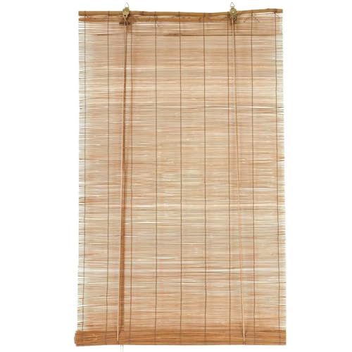 MadeInNature Store Bambou Enrouleur à Baguettes, Fixation sans perçage, Coloris Naturel, Hauteur réglable, Largeur au Choix, Intérieur et Extérieur Zone...