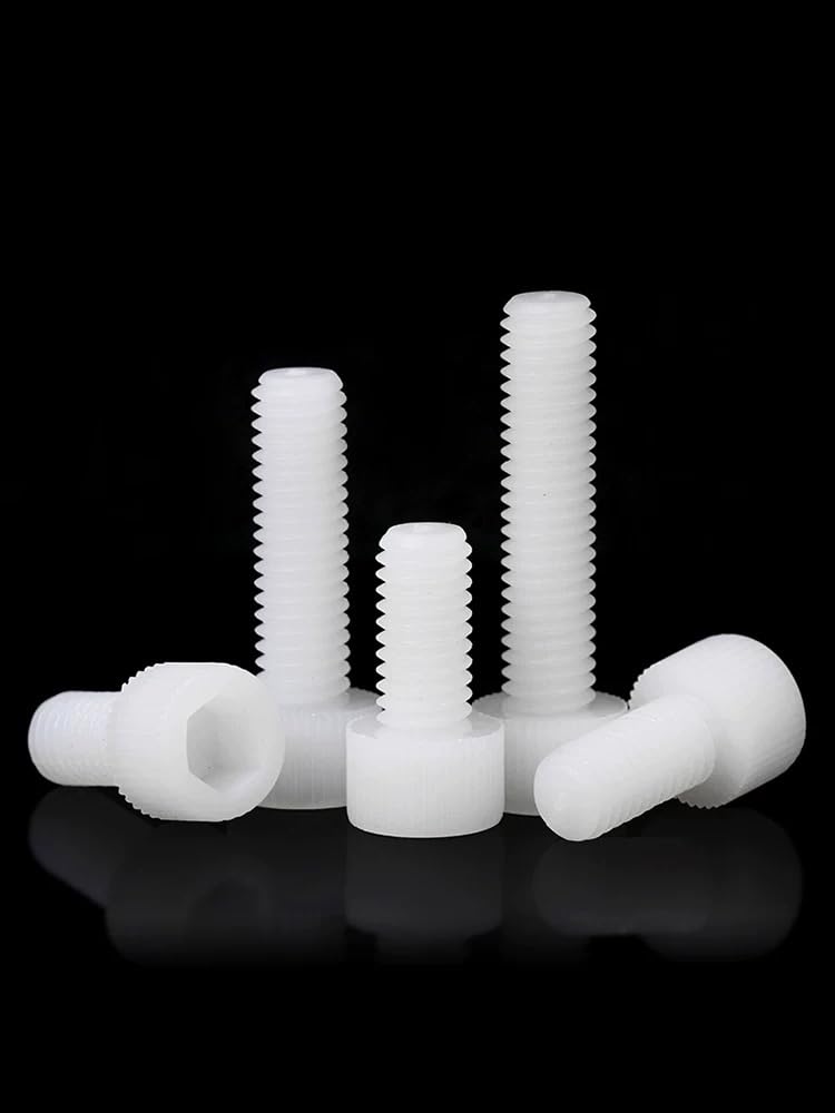 Tornillos hexagonales de polipropileno y plástico, M3, M4, M5, M6, M8, M10 (500, M6 x 1,0 x 20 mm)
