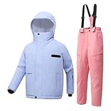 Bestgift Kinder Skianzug Anzug Jungen und Mädchen verdickt warm Kinder Freizeitanzug...