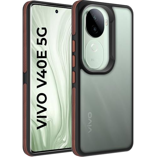 Image of A rtistque Frosted Ultra Matte Back Cover Case for Vivo V40e 5G / iQOO Z9s 5G |Smooth Sides with Grip |Raised Camera Edges- Brown - Polycarbonate;Thermoplastic Polyurethane