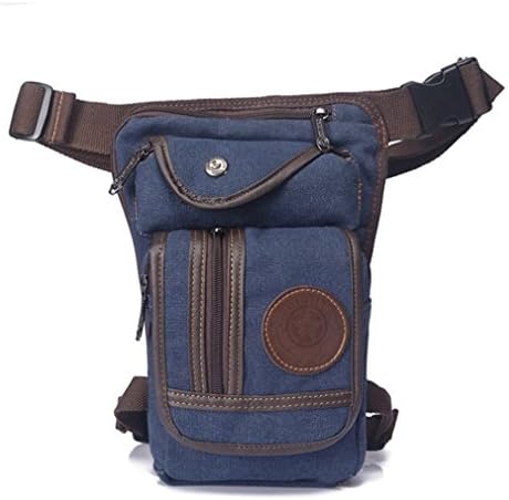 Xieben Canvas Outdoor Travel Waist Pack Thigh Bag for Men Women Tactical Military Motorcycle Bike Multi-Pocket Drop Leg Bags Pouch Packs