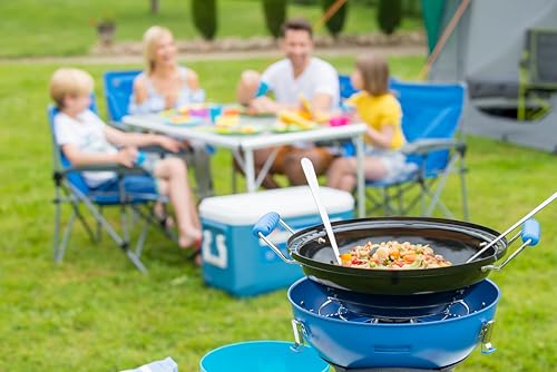 Campingaz Party Grill 400 | Barbecue campeggio portatile e fornello a gas tutto in uno, con griglia, piastra, plancha, wok | 2000 W | ideale per campeggio, festival | funziona con bombole gas R904/907 - 4