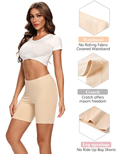 Image of Molasus Womens Cotton Boxer Shorts Underwear Anti Chafing Bike Shorts(Regular & Plus Size)