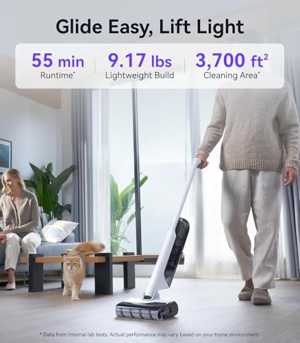 Image of NARWAL S30 Wet Dry Vacuum Cleaner with 20000Pa Suction, 176F Self-Cleaning, Heated Drying, Disposable Waste Bag, Tangle-Free, Cordless Vacuum Mop for Hard Floors & Edge Cleaning, Easy to Use