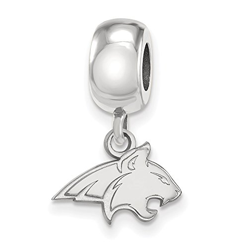 Montana State Extra Small (3/8 Inch) Dangle Bead Charm (Sterling Sliver)