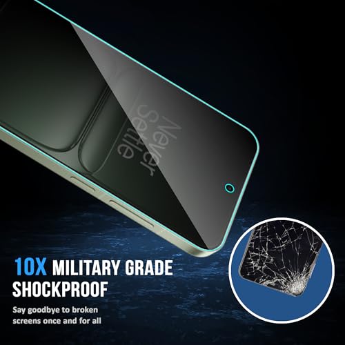 Image of ArmourPro Anti-Spy Privacy Tempered Glass for OnePlus 13s - Anti Peeping Screen Protector, Edge to Edge Full Coverage, 9H Hardness, Easy Installation Kit | Pack of 2