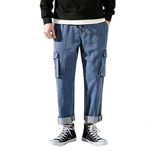 Cargo Pants For Men,Alalaso Men's Elastic-Waist Belted Cargo Pants #TOP13